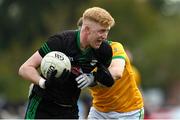 8 October 2023; Pat Shivers of Erin’s Own Cargin during the Antrim County Senior Club Football Championship final match between Cuchullians Dunloy and Erin’s Own Cargin at Corrigan Park in Belfast. Photo by Ramsey Cardy/Sportsfile