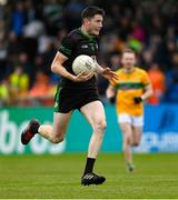 8 October 2023; John Carron of Erin’s Own Cargin during the Antrim County Senior Club Football Championship final match between Cuchullians Dunloy and Erin’s Own Cargin at Corrigan Park in Belfast. Photo by Ramsey Cardy/Sportsfile