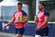 10 October 2023; Dan Sheehan and Jack Conan during an Ireland rugby squad training session at Stade Omnisports des Fauvettes in Domont, France. Photo by Harry Murphy/Sportsfile