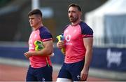 10 October 2023; Jack Conan, right, and Dan Sheehan during an Ireland rugby squad training session at Stade Omnisports des Fauvettes in Domont, France. Photo by Harry Murphy/Sportsfile