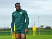10 October 2023; Sinclair Armstrong during a Republic of Ireland U21 training session at the FAI National Training Centre in Abbotstown, Dublin. Photo by Piaras Ó Mídheach/Sportsfile