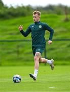 10 October 2023; Sam Curtis during a Republic of Ireland U21 training session at the FAI National Training Centre in Abbotstown, Dublin. Photo by Piaras Ó Mídheach/Sportsfile