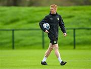 10 October 2023; Assistant coach Paul McShane during a Republic of Ireland U21 training session at the FAI National Training Centre in Abbotstown, Dublin. Photo by Piaras Ó Mídheach/Sportsfile