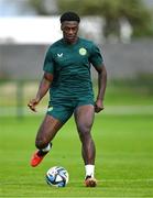 10 October 2023; James Abankwah during a Republic of Ireland U21 training session at the FAI National Training Centre in Abbotstown, Dublin. Photo by Piaras Ó Mídheach/Sportsfile