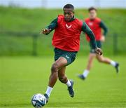 10 October 2023; Aidomo Emakhu during a Republic of Ireland U21 training session at the FAI National Training Centre in Abbotstown, Dublin. Photo by Piaras Ó Mídheach/Sportsfile