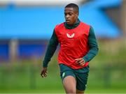 10 October 2023; Aidomo Emakhu during a Republic of Ireland U21 training session at the FAI National Training Centre in Abbotstown, Dublin. Photo by Piaras Ó Mídheach/Sportsfile