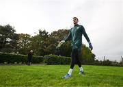 10 October 2023; Goalkeeper Mark Travers during a Republic of Ireland training session at the FAI National Training Centre in Abbotstown, Dublin. Photo by Stephen McCarthy/Sportsfile
