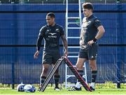 10 October 2023; Aaron Smith and Beauden Barrett during a New Zealand rugby squad training session at INSEP in Paris, France. Photo by Harry Murphy/Sportsfile