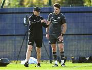 10 October 2023; Assistant coach Joe Schmidt and Beauden Barrett during a New Zealand rugby squad training session at INSEP in Paris, France. Photo by Harry Murphy/Sportsfile