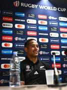 10 October 2023; Aaron Smith during a New Zealand rugby media conference at INSEP in Paris, France. Photo by Harry Murphy/Sportsfile