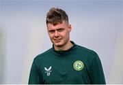 10 October 2023; Evan Ferguson during a Republic of Ireland training session at the FAI National Training Centre in Abbotstown, Dublin. Photo by Stephen McCarthy/Sportsfile