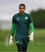 10 October 2023; Goalkeeper Gavin Bazunu during a Republic of Ireland training session at the FAI National Training Centre in Abbotstown, Dublin. Photo by Stephen McCarthy/Sportsfile