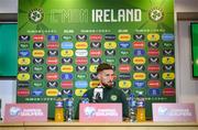 10 October 2023; Matt Doherty during a Republic of Ireland press conference at FAI Headquarters in Abbotstown, Dublin. Photo by Stephen McCarthy/Sportsfile