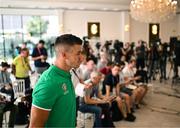 11 October 2023; Jonathan Sexton arrives for an Ireland Rugby media conference at Stade Omnisports des Fauvettes in Domont, France. Photo by Harry Murphy/Sportsfile