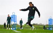 11 October 2023; Callum Robinson during a Republic of Ireland training session at the FAI National Training Centre in Abbotstown, Dublin. Photo by Stephen McCarthy/Sportsfile