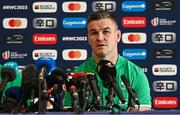 11 October 2023; Jonathan Sexton during an Ireland Rugby media conference at Stade Omnisports des Fauvettes in Domont, France. Photo by Harry Murphy/Sportsfile