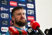 11 October 2023; Andrew Porter during an Ireland Rugby media conference at Stade Omnisports des Fauvettes in Domont, France. Photo by Harry Murphy/Sportsfile