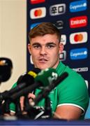 11 October 2023; Garry Ringrose during an Ireland Rugby media conference at Stade Omnisports des Fauvettes in Domont, France. Photo by Harry Murphy/Sportsfile