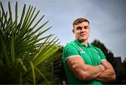 11 October 2023; Garry Ringrose poses for a portait after an Ireland Rugby media conference at Stade Omnisports des Fauvettes in Domont, France. Photo by Harry Murphy/Sportsfile