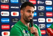11 October 2023; Conor Murray during an Ireland Rugby media conference at Stade Omnisports des Fauvettes in Domont, France. Photo by Harry Murphy/Sportsfile