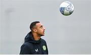 11 October 2023; Adam Idah during a Republic of Ireland training session at the FAI National Training Centre in Abbotstown, Dublin. Photo by Stephen McCarthy/Sportsfile