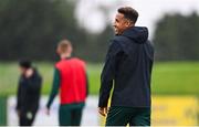 11 October 2023; Callum Robinson during a Republic of Ireland training session at the FAI National Training Centre in Abbotstown, Dublin. Photo by Stephen McCarthy/Sportsfile