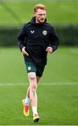 11 October 2023; Liam Scales during a Republic of Ireland training session at the FAI National Training Centre in Abbotstown, Dublin. Photo by Stephen McCarthy/Sportsfile