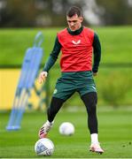 11 October 2023; Jason Knight during a Republic of Ireland training session at the FAI National Training Centre in Abbotstown, Dublin. Photo by Stephen McCarthy/Sportsfile