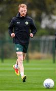 11 October 2023; Liam Scales during a Republic of Ireland training session at the FAI National Training Centre in Abbotstown, Dublin. Photo by Stephen McCarthy/Sportsfile