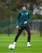 11 October 2023; Will Smallbone during a Republic of Ireland training session at the FAI National Training Centre in Abbotstown, Dublin. Photo by Stephen McCarthy/Sportsfile