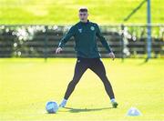 12 October 2023; Evan Ferguson during a Republic of Ireland training session at the FAI National Training Centre in Abbotstown, Dublin. Photo by Stephen McCarthy/Sportsfile