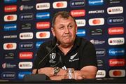 12 October 2023; New Zealand head coach Ian Foster during a New Zealand rugby media conference at the Paxton Hotel in Paris, France. Photo by Harry Murphy/Sportsfile