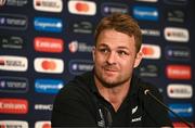 12 October 2023; Sam Cane during a New Zealand rugby media conference at the Paxton Hotel in Paris, France. Photo by Harry Murphy/Sportsfile