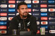12 October 2023; Ardie Savea during a New Zealand rugby media conference at the Paxton Hotel in Paris, France. Photo by Harry Murphy/Sportsfile