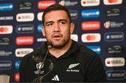 12 October 2023; Codie Taylor during a New Zealand rugby media conference at the Paxton Hotel in Paris, France. Photo by Harry Murphy/Sportsfile