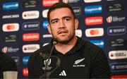 12 October 2023; Codie Taylor during a New Zealand rugby media conference at the Paxton Hotel in Paris, France. Photo by Harry Murphy/Sportsfile