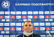 12 October 2023; Manager Gus Poyet during a Greece press conference at the Aviva Stadium in Dublin Photo by Stephen McCarthy/Sportsfile