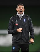 12 October 2023; Manager Gus Poyet during a Greece training session at the Aviva Stadium in Dublin Photo by Stephen McCarthy/Sportsfile