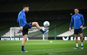 12 October 2023; Giorgos Masouras during a Greece training session at the Aviva Stadium in Dublin Photo by Stephen McCarthy/Sportsfile