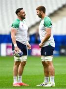 13 October 2023; Jack Conan and Iain Henderson during an Ireland Rugby captain's run at the Stade de France in Paris, France. Photo by Harry Murphy/Sportsfile