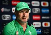 13 October 2023; Assistant coach Mike Catt during an Ireland Rugby media conference at the Stade de France in Paris, France. Photo by Harry Murphy/Sportsfile