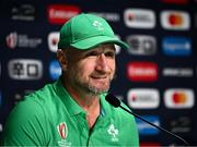13 October 2023; Assistant coach Mike Catt during an Ireland Rugby media conference at the Stade de France in Paris, France. Photo by Harry Murphy/Sportsfile