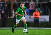 11 October 2023; Luca Cailloce of Republic of Ireland during the UEFA European U17 Championship qualifying group 10 match between Republic of Ireland and Armenia at Carrig Park in Fermoy, Cork. Photo by Eóin Noonan/Sportsfile