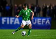 11 October 2023; Matthew Moore of Republic of Ireland during the UEFA European U17 Championship qualifying group 10 match between Republic of Ireland and Armenia at Carrig Park in Fermoy, Cork. Photo by Eóin Noonan/Sportsfile