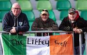 13 October 2023; Republic of Ireland supporters during the UEFA European U21 Championship qualifying group A match between Latvia and Republic of Ireland at the Zemgales Olympic Centre in Jelgava, Latvia. Photo by Gerry Scully/Sportsfile