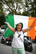 13 October 2023; Ireland supporter Helen Dillon-Leetch from Claremorris, Mayo, pictured in Montmartre ahead of the 2023 Rugby World Cup quarter-final match between Ireland and New Zealand. Photo by Harry Murphy/Sportsfile