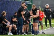 13 October 2023; Captain Sam Cane, right, with former New Zealand All Black captain Richie McCaw during a New Zealand captain's run at INSEP in Paris, France. Photo by Brendan Moran/Sportsfile