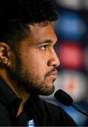 13 October 2023; Leicester Fainga'anuku during a New Zealand media conference at Stade de France in Paris, France. Photo by Brendan Moran/Sportsfile