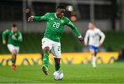 13 October 2023; Chiedozie Ogbene of Republic of Ireland during the UEFA EURO 2024 Championship qualifying group B match between Republic of Ireland and Greece at the Aviva Stadium in Dublin. Photo by Stephen McCarthy/Sportsfile