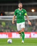 13 October 2023; Shane Duffy of Republic of Ireland during the UEFA EURO 2024 Championship qualifying group B match between Republic of Ireland and Greece at the Aviva Stadium in Dublin. Photo by Stephen McCarthy/Sportsfile